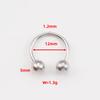 Stainless SteelHorseshoe Hoop Rings Ear Cartilage Nose Septum Eyebrow Tragus Lip Daith Helix Piercing Jewelry Unisex 18g
