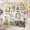20 Sheets Flower garden Stickers Adhesive Diy Diary Album Scrapbooking Planner handmade Junk Journal Supplies