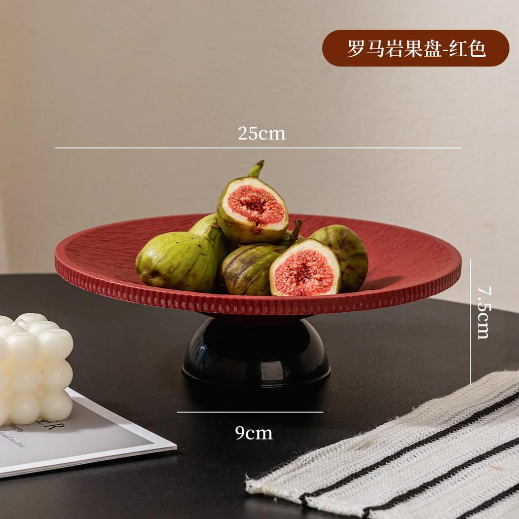 Exquisite Fruit Plate Living Room Tea Table Dry Fruit Snack Tray Household Multi-Function Drain Light Luxury Simple Fruit Tray