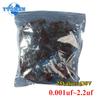 200pcs 25Values 630V CBB Polypropylene Film Capacitors Assortment Kit 0.001uf - 2.2uf CBB Metal Film Capacitor Set