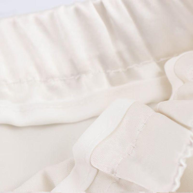 Kaslead New Women clothes Western Style Fashion Acetate Satin Lace Elastic Waist Skirt Long dress