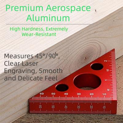 Aluminum Zinc Zinc Alloy Woodworking Right Angle Ruler Heavy-Duty Height Measuring Ruler  Carpenter's Square