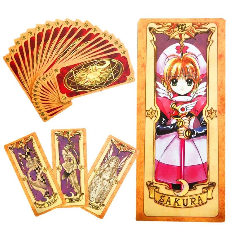 60Pcs/set Anime Captor Kinomoto Sakura Cosplay Tarot Card Board Game Props