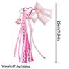Pink Holographic Bow Keychain with Braided Rope Lace Material Duck Pendant Sweet Cute Style Bag-Key Decoration Accessory