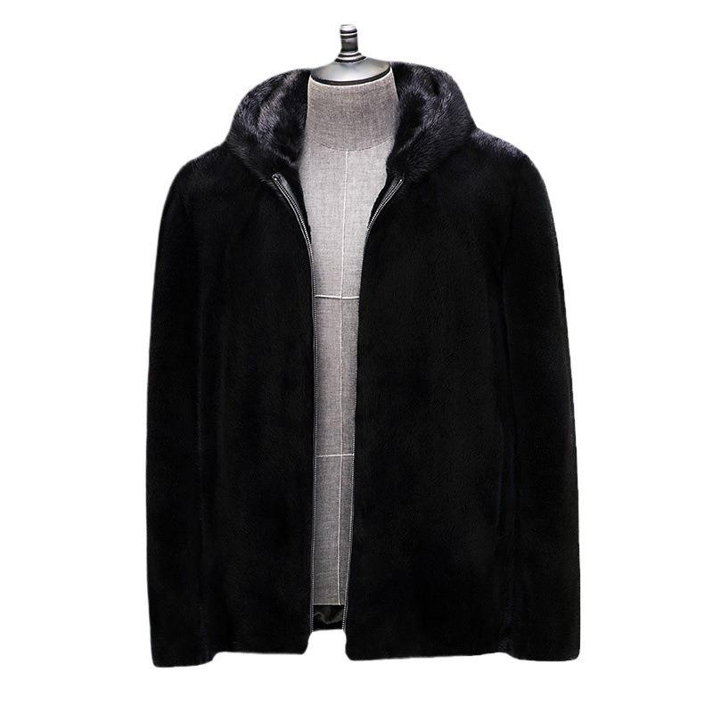 Men's top imitation mink hair imitation fur jacket thickened large size imitation fur velvet autumn and winter wear