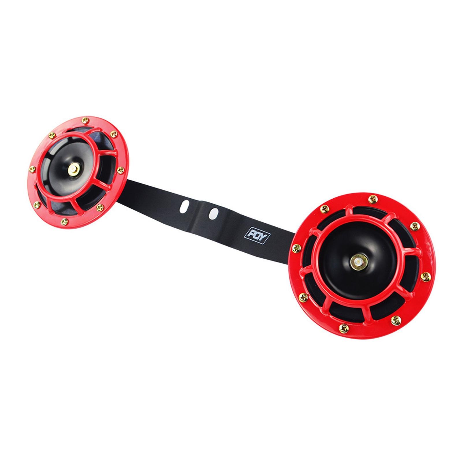 

- 2pcs 12v 115DB Super Loud Compact Electric Blast Tone Horn Kit with bracket For Motorcycle and Car LB31+DHB01 One Size