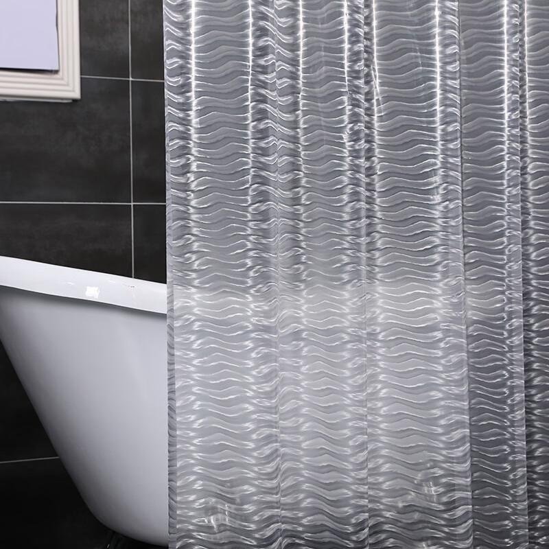 Drill-Free EVA Waterproof Shower Curtain
