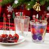 50PCS Xmas Tree Fruit Picks Disposable Bamboo Skewers Colorful Christmas Party Food Decoration Supplies