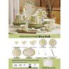 Conjunto Elegante de Jantar de Cerâmica Floral