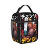 C-Chainsaws Man Heat-keeping Meal Tote Cooler Bag Reusable,Meal Container Kitten Anime Compact Tote Lunch Box Food Bag College
