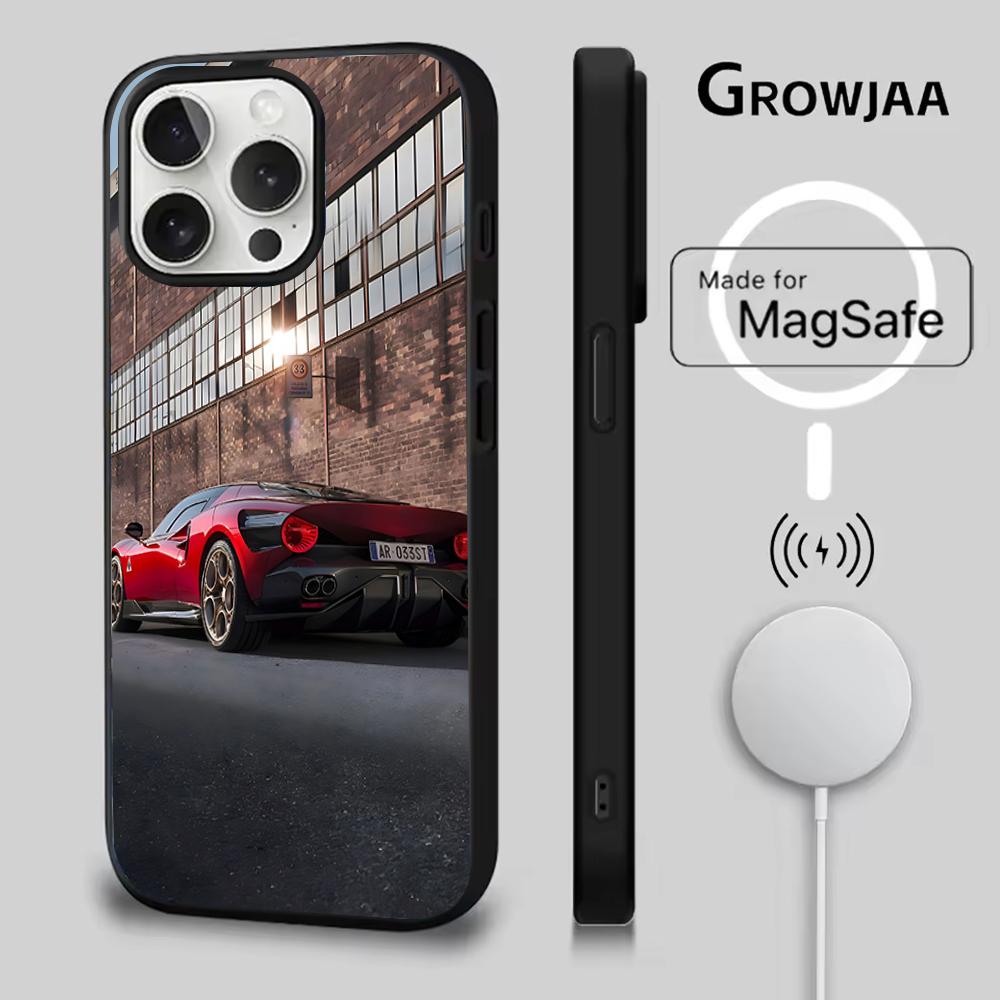 AlfaeS Cool R-RomeoS-S Car Phone Case For iPhone 16e,16,15,14,13,12,11,Plus,Pro,Max,Mini Magsafe Magnetic Wireless Charging