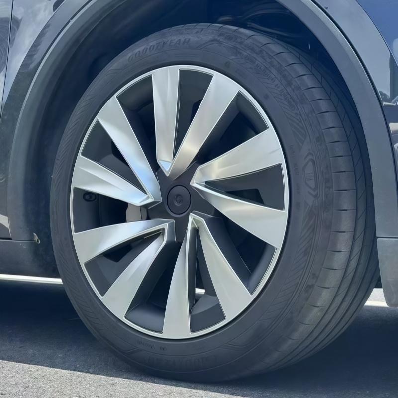 4PCS Hubcaps For Tesla Model Y Juniper 2025 19 Inch Performance Replacement Wheel Cover Automobile Hub Cap Full Rim Accessories
