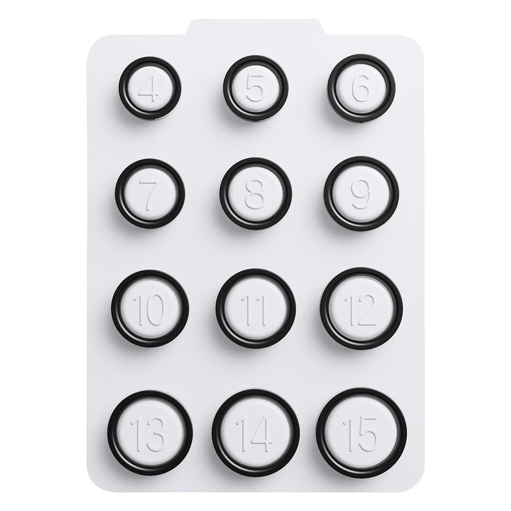 Ring 4 Sizing Kit, Compatible With -ra Ring4, Finger Measuring Tool, Smart Ring Find Your Before You Buy Ring, Size 4 To 15 - Black