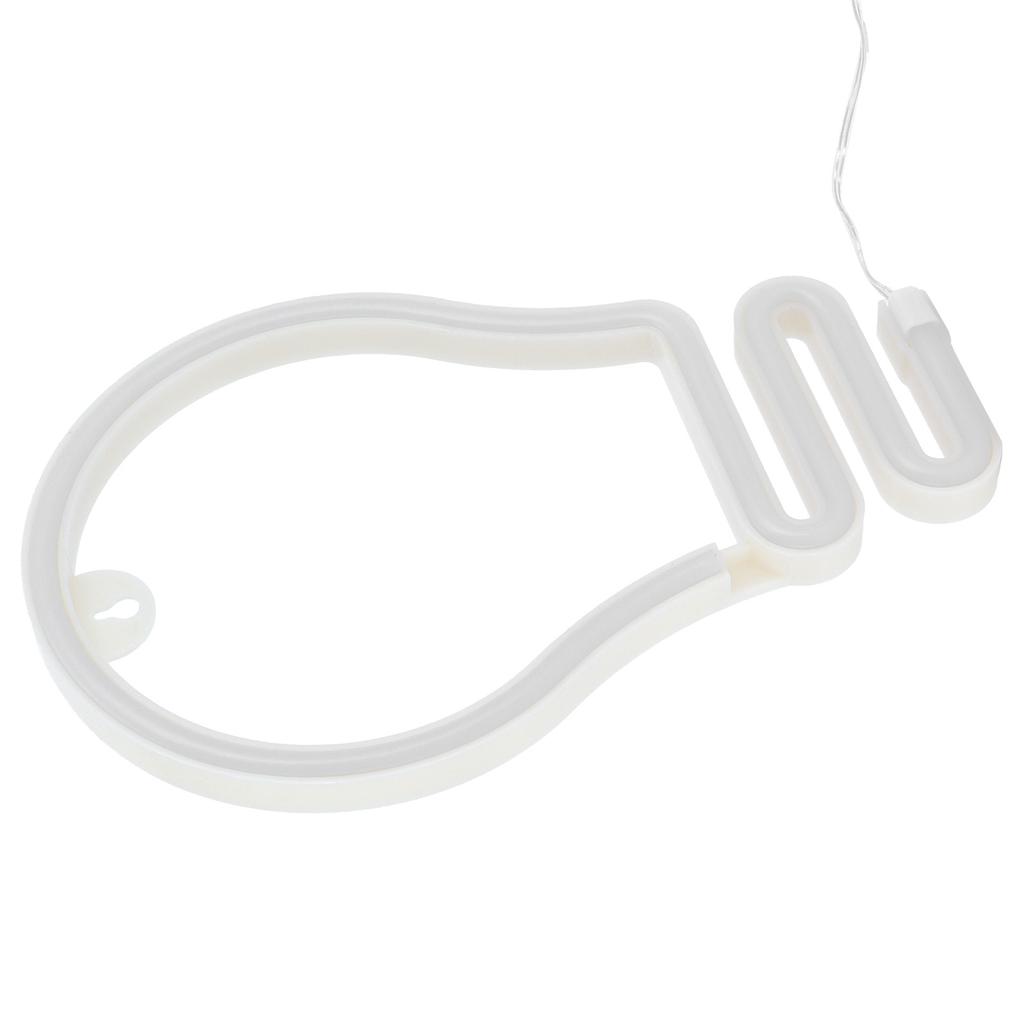 Bulb Shape Neon Light LED Sign for Wall Decor Party Christmas Wedding USB/Battery PoweredBlue