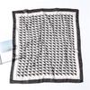 Fashion geometric color matching simulation silk scarf thin spring and summer square scarf scarf professional tie scarf hair tie bag silk scarf