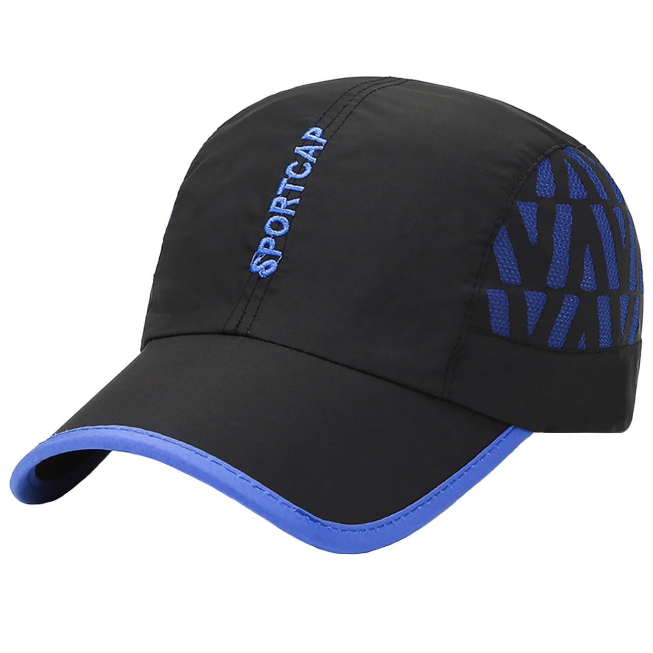 

Sun CZA490 [White Fang] Hat, Cap, Mesh, Sports, Outdoor, Quick-Drying, Lightweight, Protection, Men s, Women s, (Black Blue)