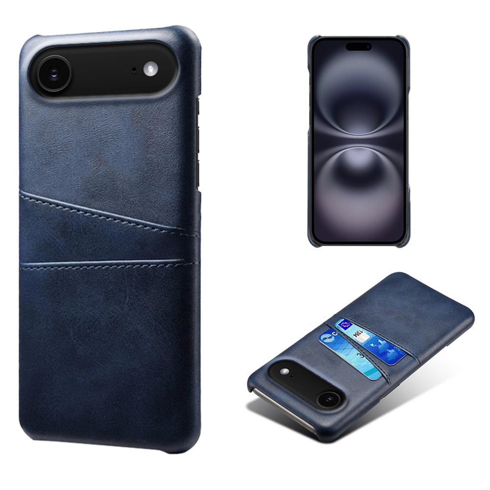 For iPhone Air Case Dual Card Slots PU Leather + Hard PC Phone Cover