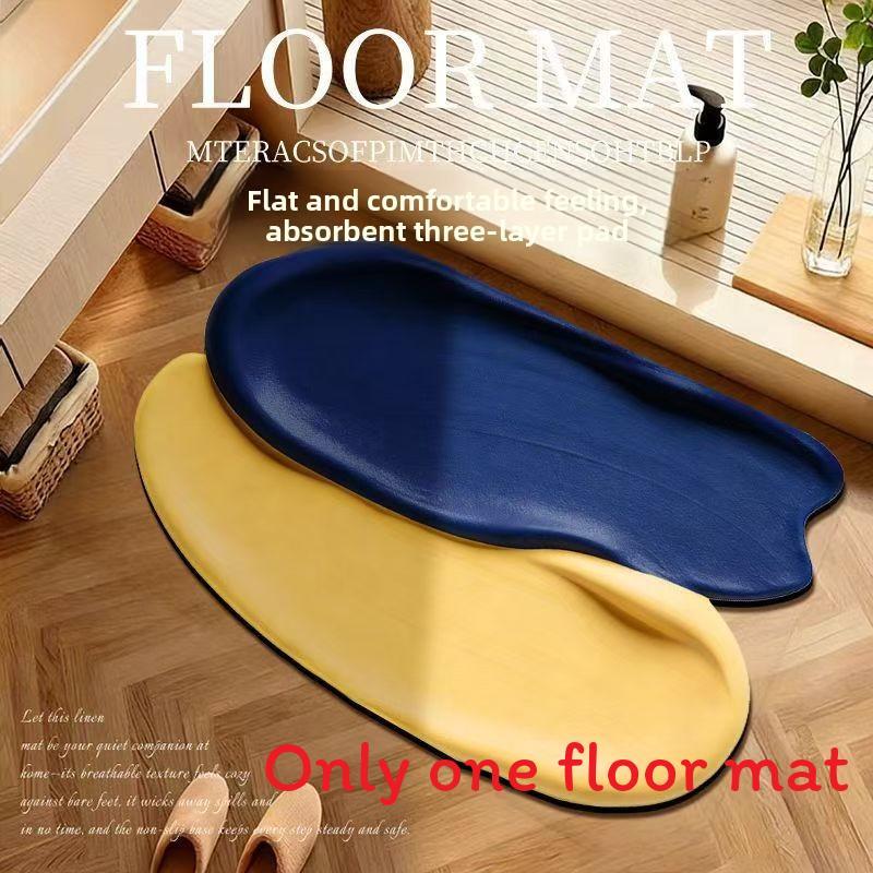 Silicone Diatom Mud Bathroom Absorbent Non Slip Rug With Cartoon Pattern For Home Use