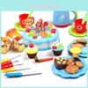 Delightful Pretend Role Play Kitchen Toy Happy Birthday Cake Set For Kids Imagination
