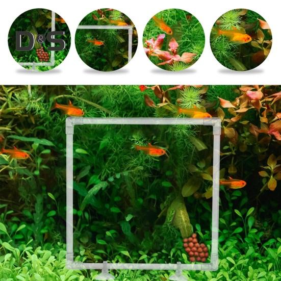 Fish Feeding Ring Aquarium Floating Food Feeder Square Ring with Suction Cup Fish Tank Accessories for Guppy Betta Goldfish