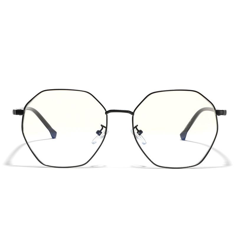 Glasses Metal Flat Glasses Versatile Wind Polygon Frame Plain Glasses Women'S Glasses Men'S