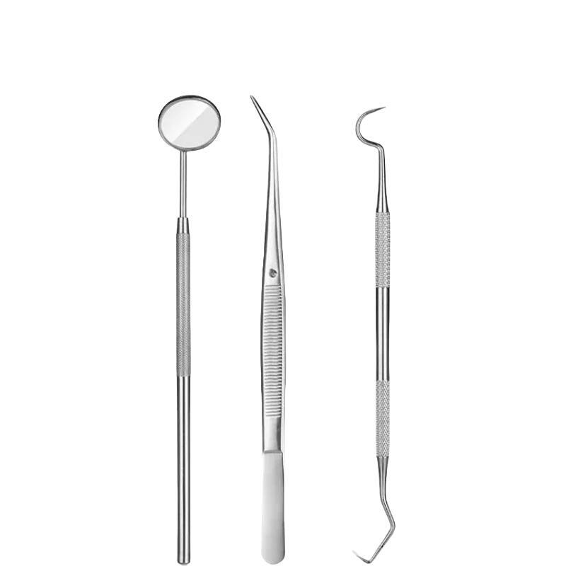 

Набор из 3 стоматологических инструментов из нержавеющей стали Стоматологический уход за полостью рта Эндоскопическая чистка Удаление зубного камня Зубной налет и зубной камень