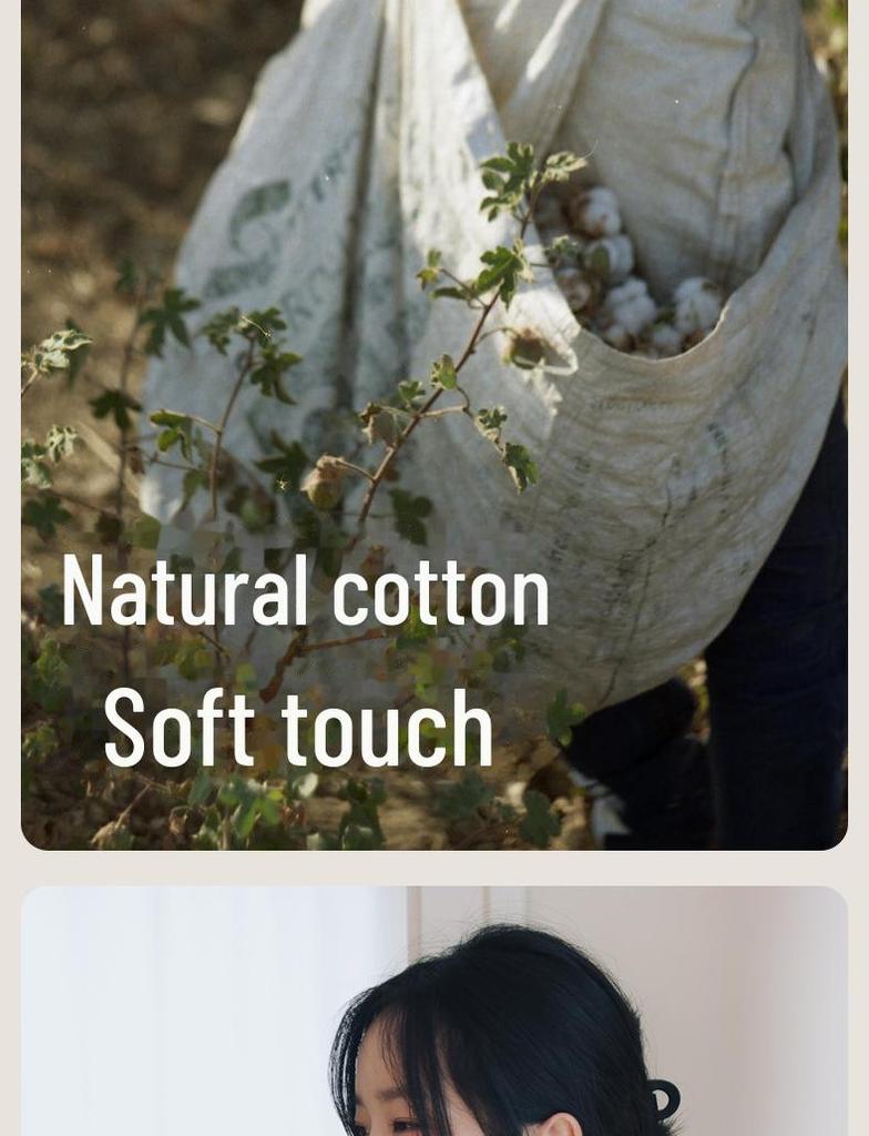 Dámský termo set z čisté bavlny: Tenký svetr a úzké kalhoty s kulatým výstřihem v jednobarevných barvách na podzim a zimu.