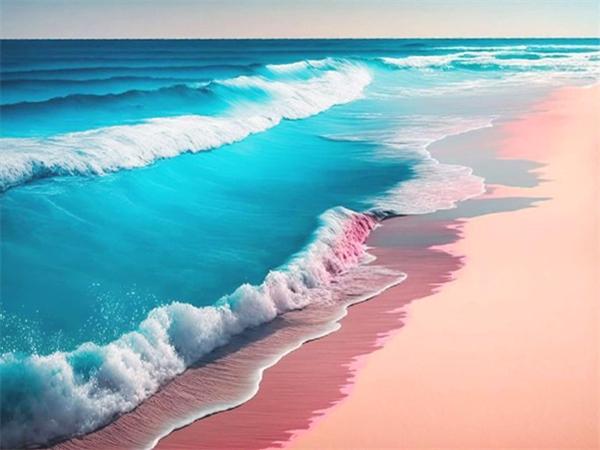 Full Square Round Diamond Art Painting Wave Seaside Home Decor Embroidery Mosaic Beach Landscape Handmade Gift