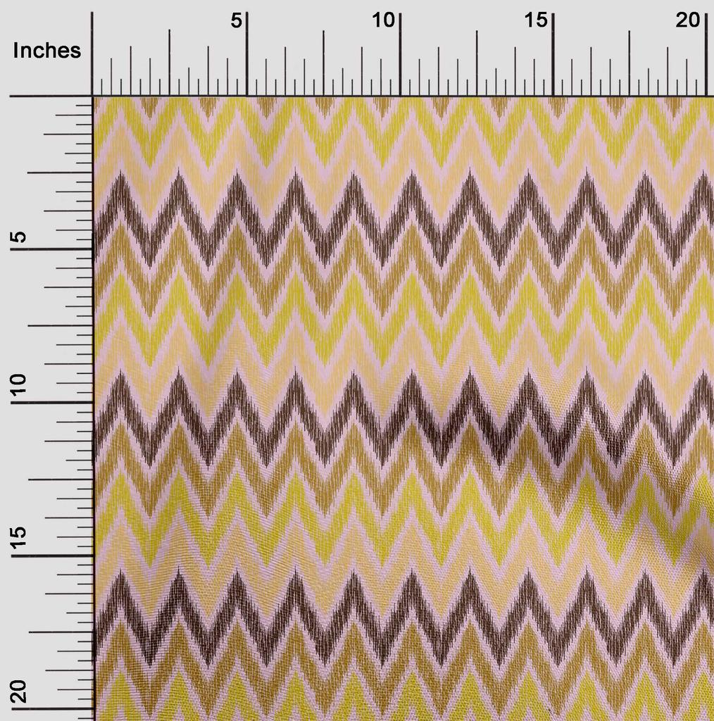 oneOone Cotton Flex Fabric Chevron Ikat Print Sewing Fabric BTY 40 Inch Wide
