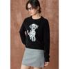 French Style Puppy Jacquard Knit Sweater