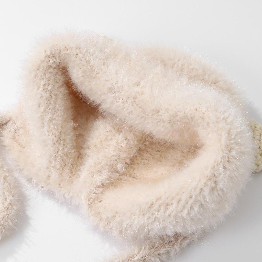 Unisex Baby Plush Ear Protection Hat - Warm, Windproof Autumn/Winter Pullover