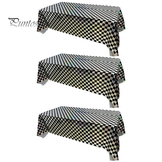 

3 шт. в упаковке, пластиковые скатерти, блестящие, одноразовые, прямоугольные, скатерти, переливающиеся, украшения для вечеринок, пикника, кемпинга Large чёрный