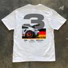 Camiseta de Manga Corta Nueva de Moda 2024 PORSCHE911GT3 Blanca Opaca Algodón Holgada Camiseta de Media Manga para Hombre y Mujer
