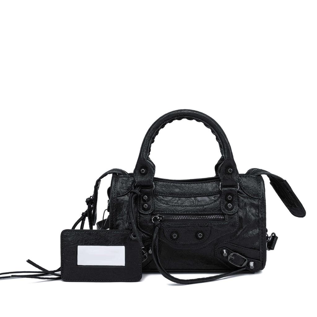Women's Mini Crossbody Tassel Bag - Medium/Small Size, Motorcycle Style