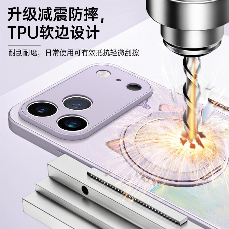 Suitable for iPhone17promax Mobile Phone Case, New Apple 16 Protective Case 14pro Hand Rope 15pro Bracket