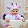 Cloveray Reborn Handmade Newborn Realistic Baby Doll with Dragon Plush Cloth Vinyl Arms and Magnetic Birthday Gift 18-inch Doll, Doll, Clothes, Body,