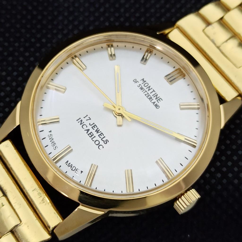 Generalüberholte Vintage-Uhr von Montine of Switzerland, vergoldet, 17 J, A285407-5