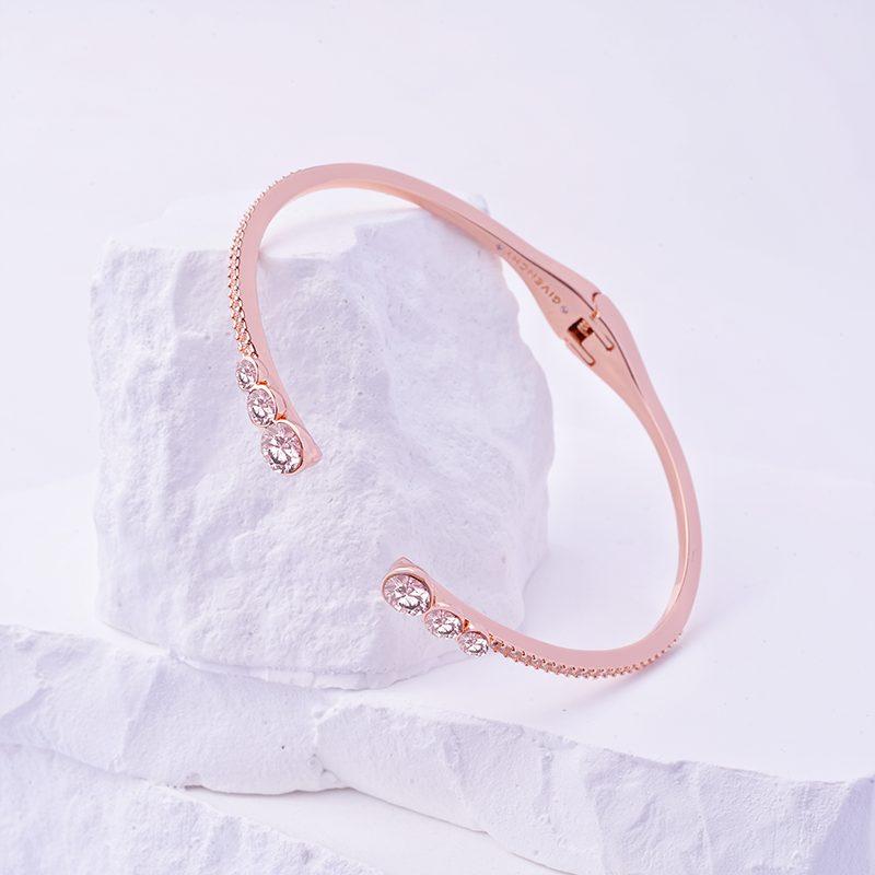 Givenchy Crystal Bangles Unisex Rose Gold 60550672-9DH