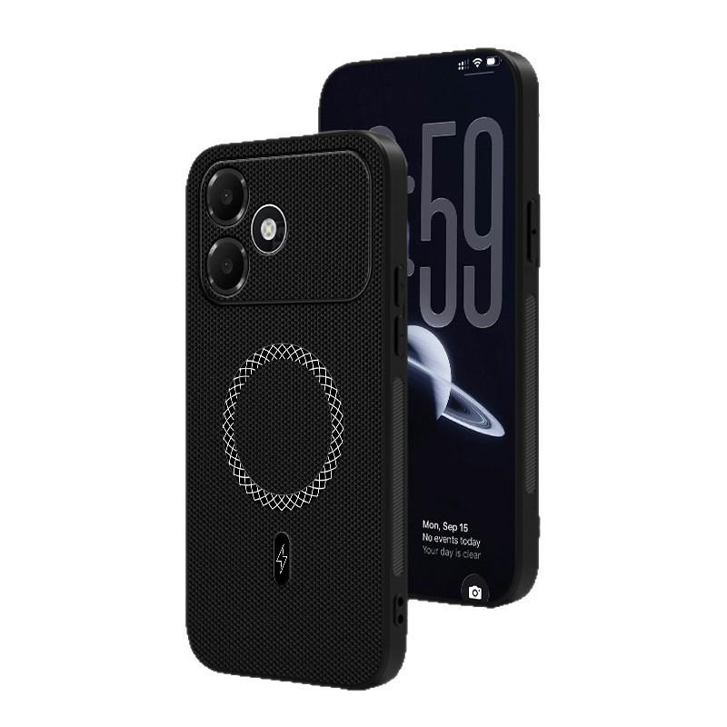 OPPO A1C mobile phone case triangular pattern magnetic suction Reno11Promax sticker A1S anti-drop A1 protective case