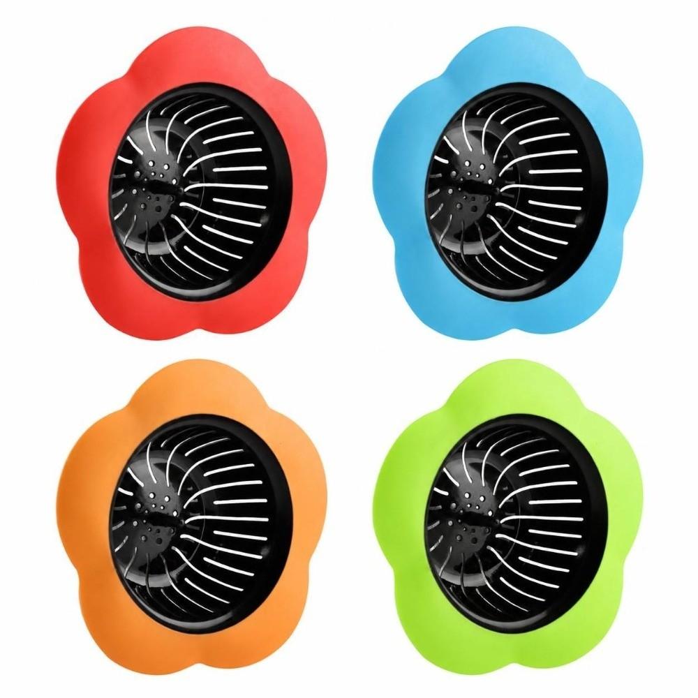 4 Pack Flower Shaped Sink Drain Strainer 4.33 Inch Diameter Basin Sink Strainer Home Kitchen
