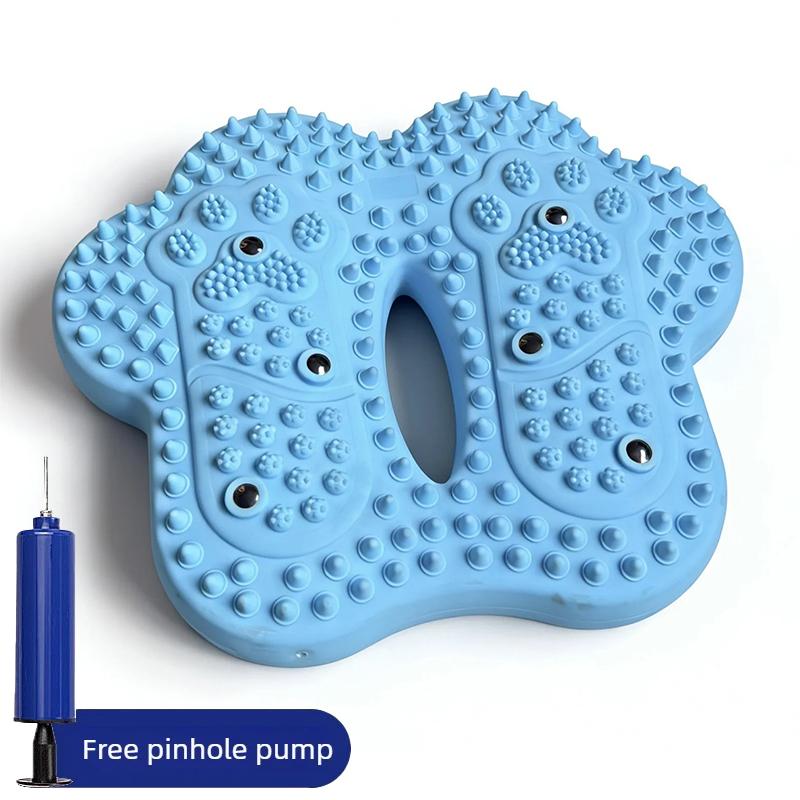 Inflatable Foot Massager Stepper Balance Board with Anti Slip PVC Massage Dots for Yoga Training Slimming Leg Shaping