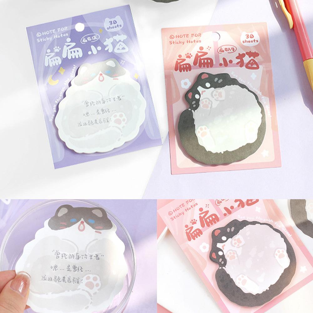 Kawaii Easy Peel & Stick Notes Creative Cute Cat Memo Pads Student Reward Stickers Reminder Bookmark Stickers Office Study Supplies