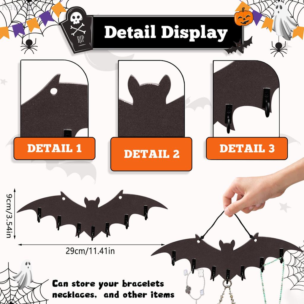 Wooden Hooks Decorative Hanging Decoration Holiday Scene Arrangement Gothic Style Home Ambience Arrangement