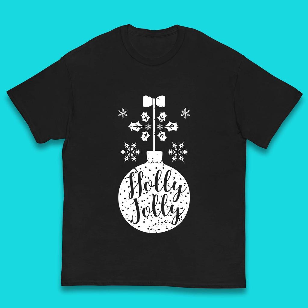 Holly Jolly Christmas Ornament Kids T Shirt