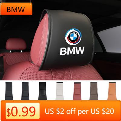 BAGD7 Car Sticker Car Headrest Cover Protection Mat Interior Accessories For BMW X3 X5 M5 M3 E46 E90 E60 F10 E39 F30 E36 G30 E87 E70 E