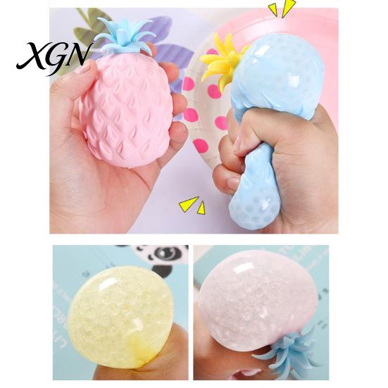Jouet à presser à la main Ananas Soulagement de l'anxiété Réduction du stress Balle Exercice Relaxation Fruit Sensoriel Fidget Cadeaux de fête
