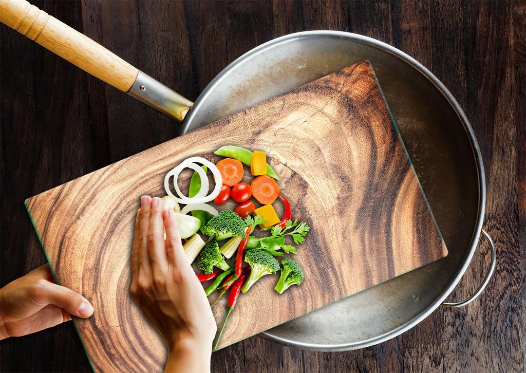 Glass Board Cutting Board 52X30 Wood