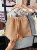 2025 Herbst/Winter Koreanischer Stil Lammwolle High-Waist Schlankmachende Weitbeinige Shorts für Damen