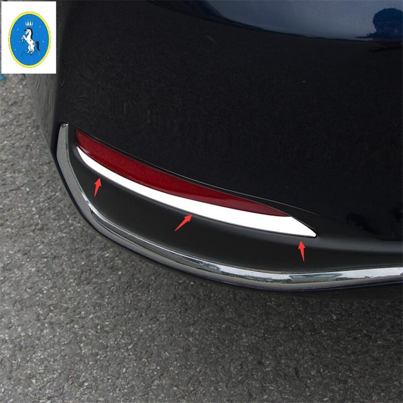 Rear Bumper Fog Lights Lamps Eyelid Foglight Eyebrow Strip Cover Trim Fit For Lexus ES 2018 - 2025 Stainless Steel Accessories