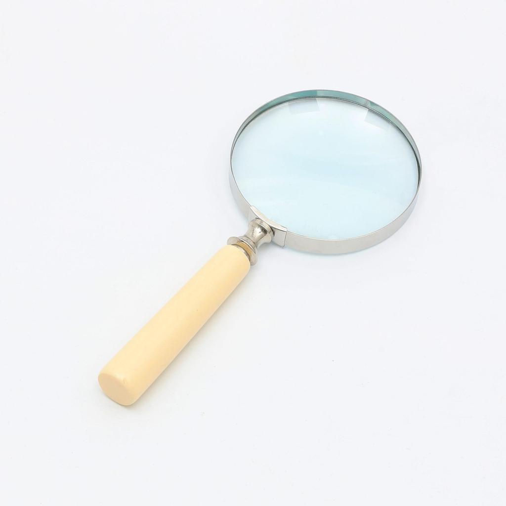 Luxury Cream Handle Magnifying Glass With Steel Frame